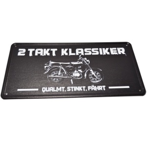 Aluminium Blechschild 2 Takt Klassiker Simson S51