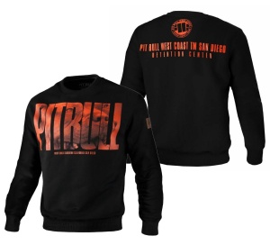 Pit Bull West Coast Crewneck Sweatshirt Orange Dog