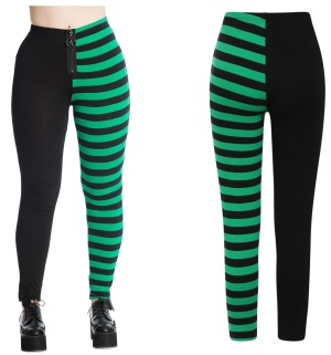 Leggings gestreift halb/halb