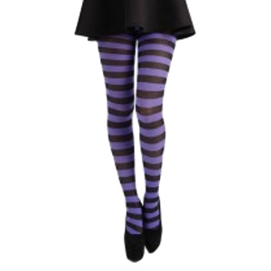 Strumpfhose lila/schwarz gestreift Strumpfhose lila/schwarz gestreift