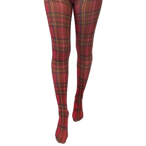 Strumpfhose red tartan