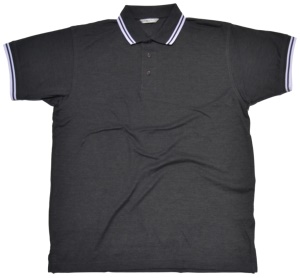 Poloshirt mit weißen Kontraststreifen